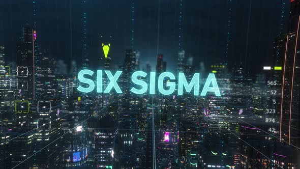 Digital Abstract Smart Six Sigma Title