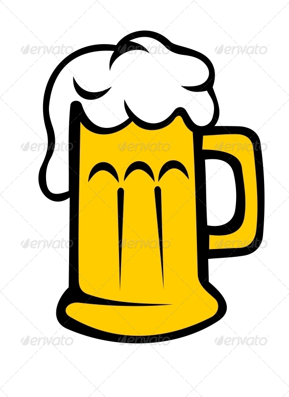 Frothy Tankard of Beer or Lager - Food Objects