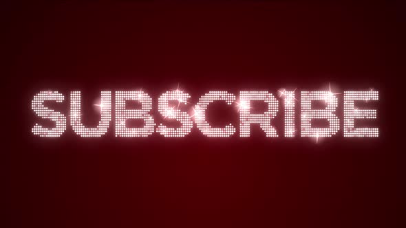 SUBSCRIBE Sparkling Background Loop with Matte