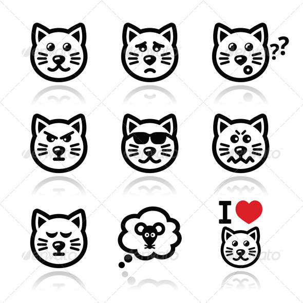 Cat Icons - Animals Characters