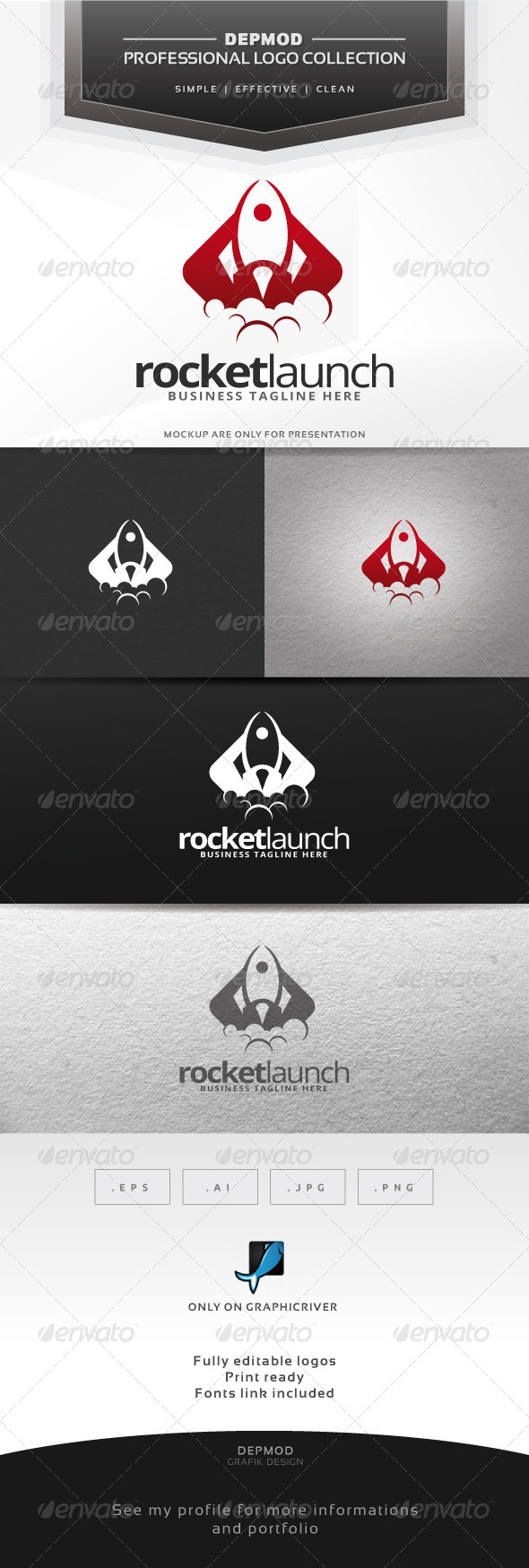 Rocket Launch Logo - Objects Logo Templates