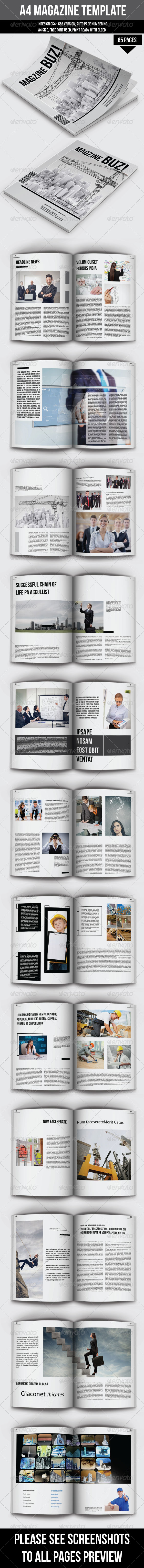65 Pages Magazine Template - Magazines Print Templates