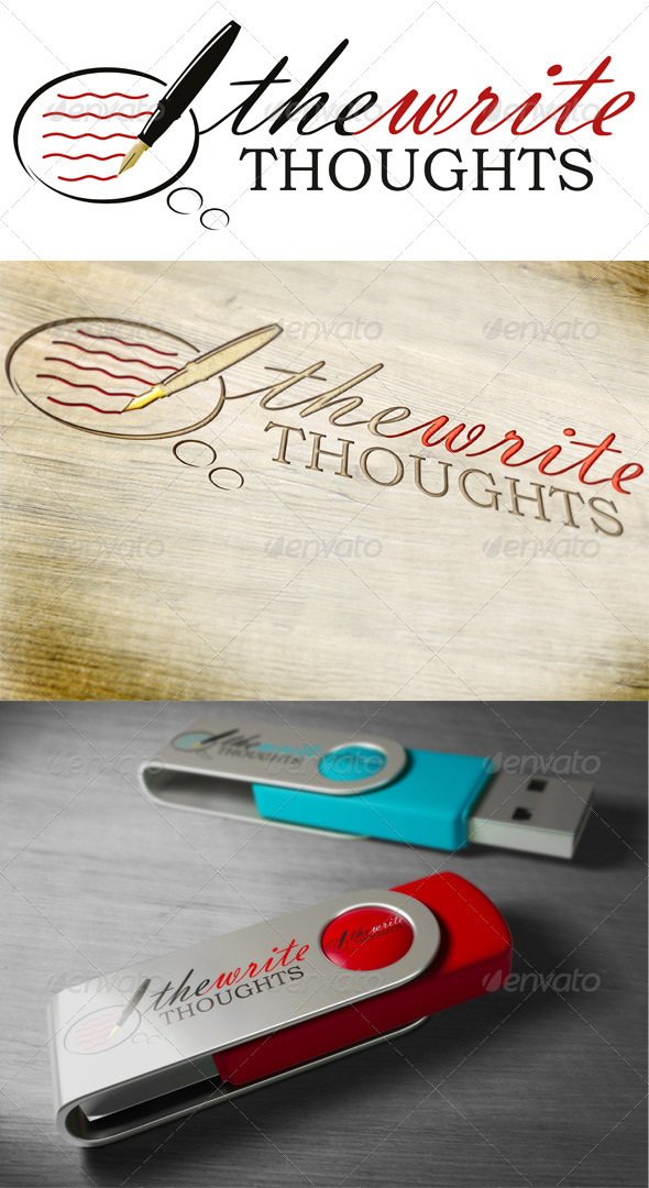 The "Write" Thoughts - Logo Templates