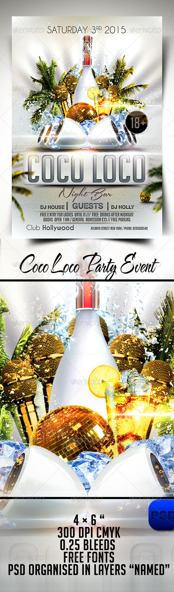 Coco Loco Party Event - Events Flyers