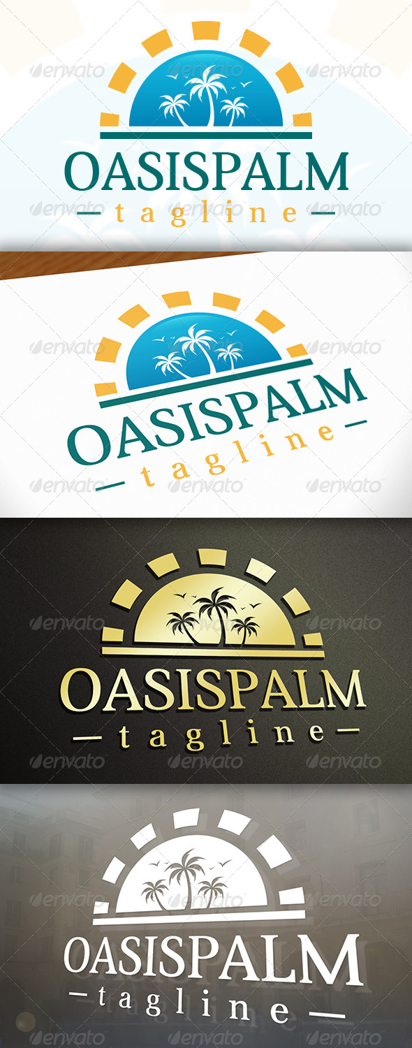 Oasis Logo - Nature Logo Templates