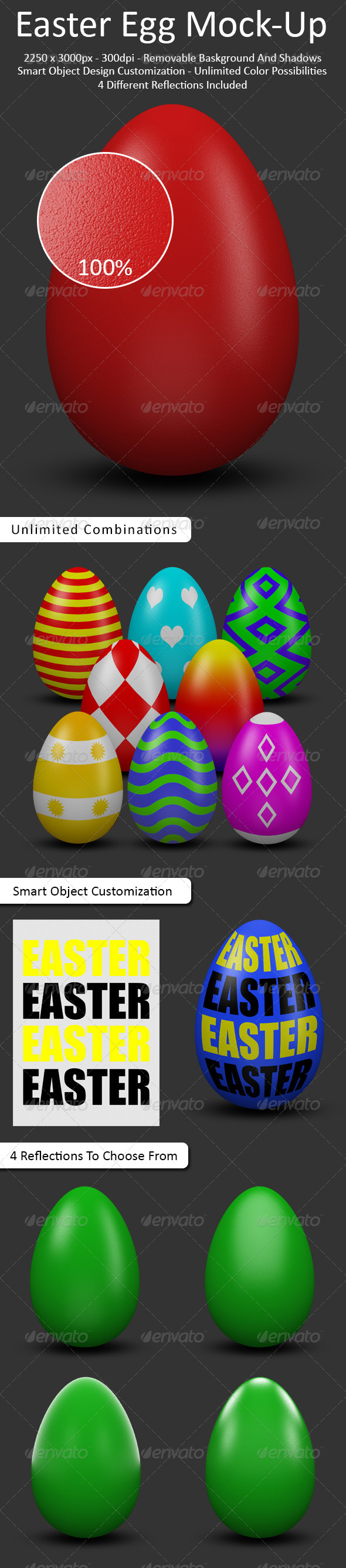 Easter Egg Mock-Up - Product Mock-Ups Graphics