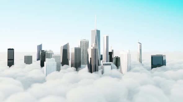 City above the clouds alt