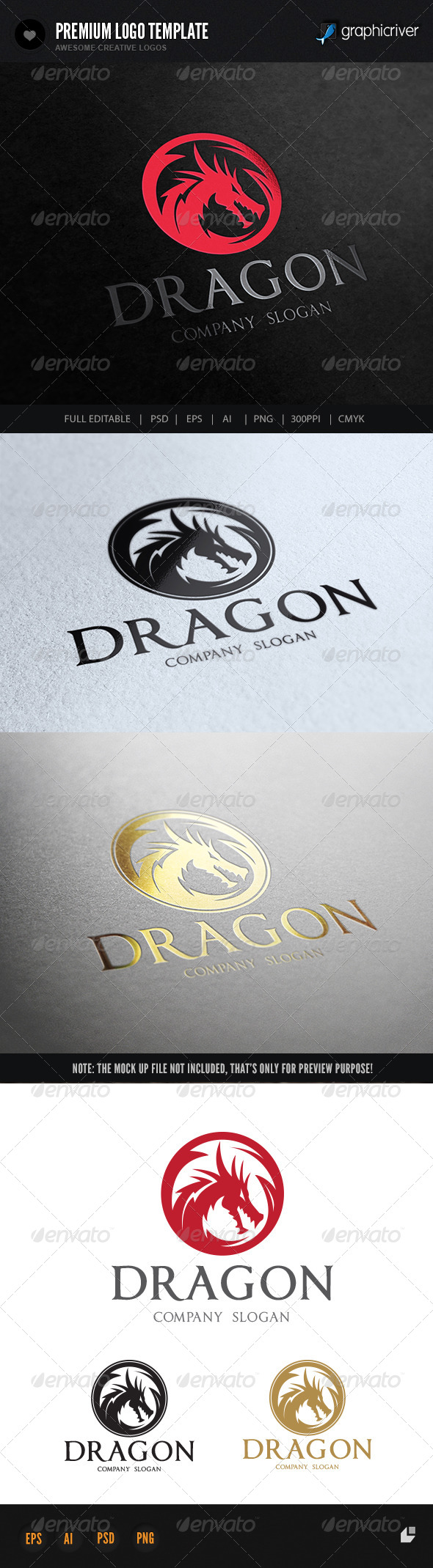 Dragon - Crests Logo Templates