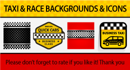 TAXI & RACE BACKGROUNDS & ICONS
