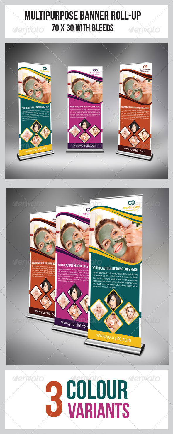 Multipurpose Business Roll-Up - Signage Print Templates
