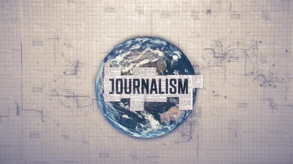 Journalism Text Animation with Earth Background