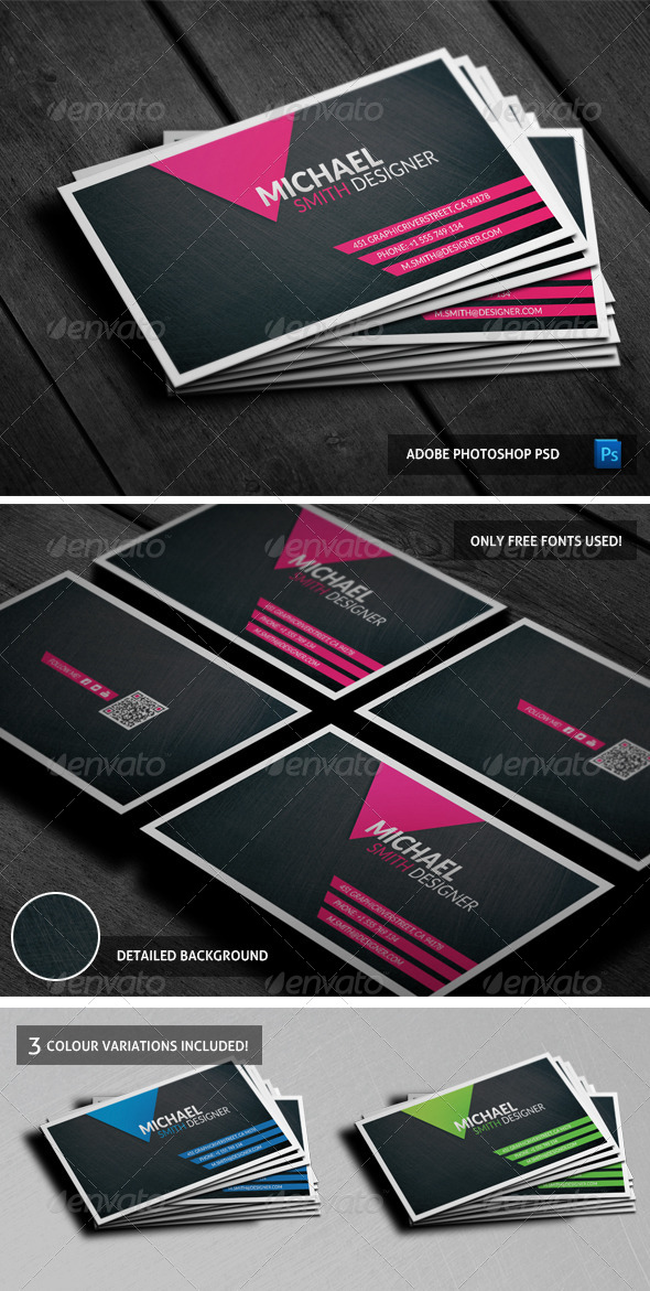 Dark Brushed Metal Business Card - Business Cards Print Templates