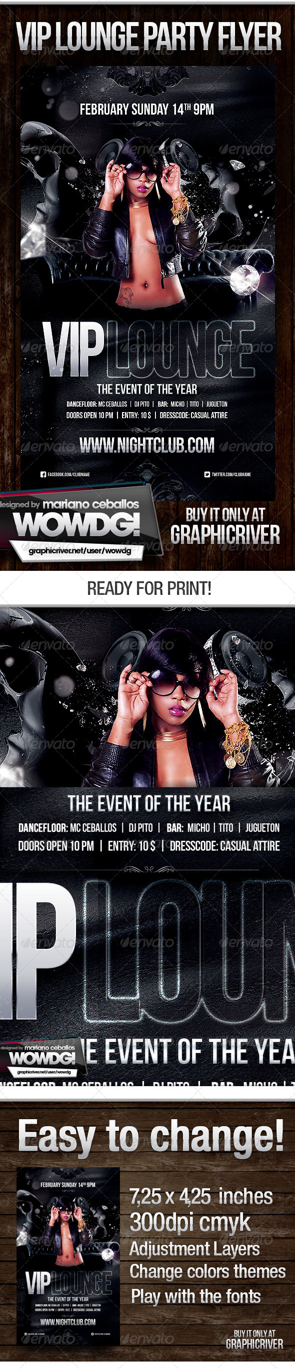 Vip Lounge Flyer - Clubs & Parties Events