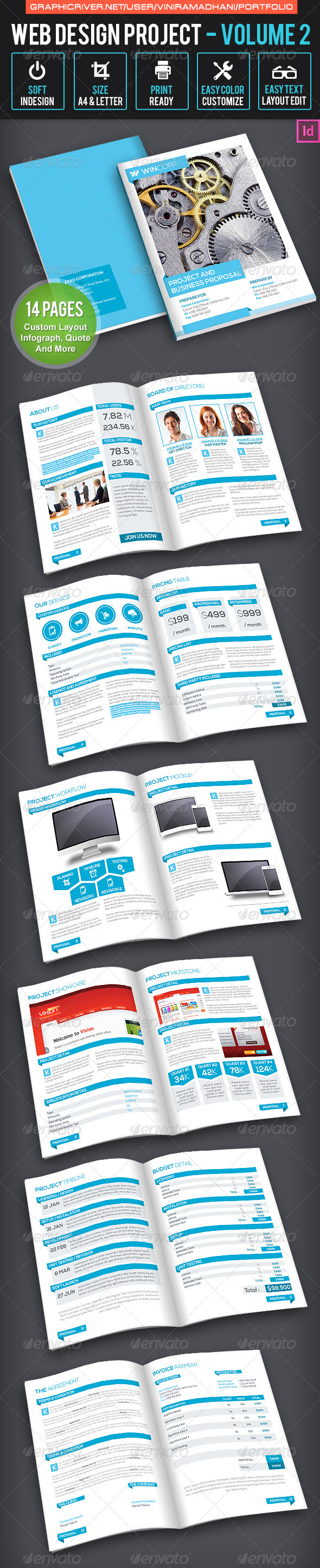 Web Design Project | Volume 2 - Proposals & Invoices Stationery