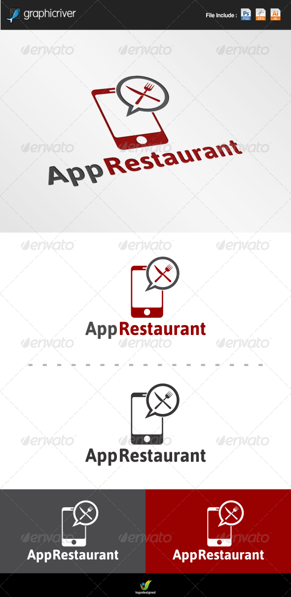 App Restaurant Logo Template