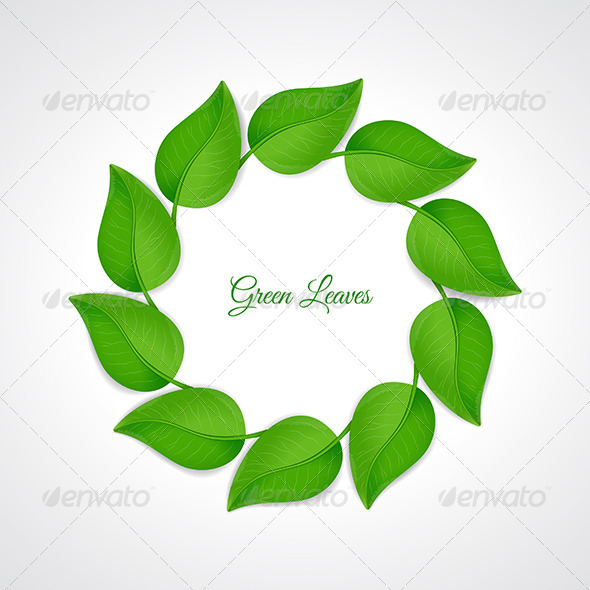 Green Leaves Border - Backgrounds Decorative