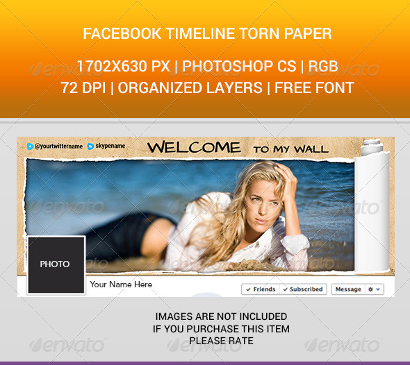 Facebook Timeline Cover Torn Paper - Facebook Timeline Covers Social Media