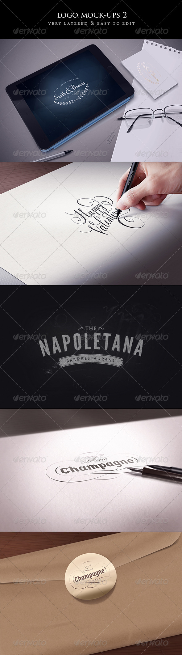 Logo Mock-Ups set 2 - Print Product Mock-Ups