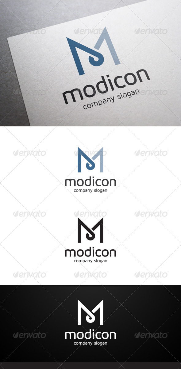 Modicon M Letter Logo - Letters Logo Templates
