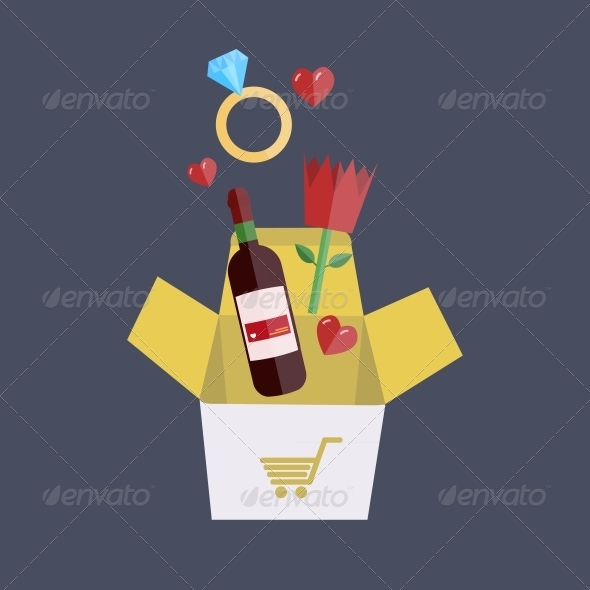 Vector Flat Modern Love Backgrounds - Valentines Seasons/Holidays