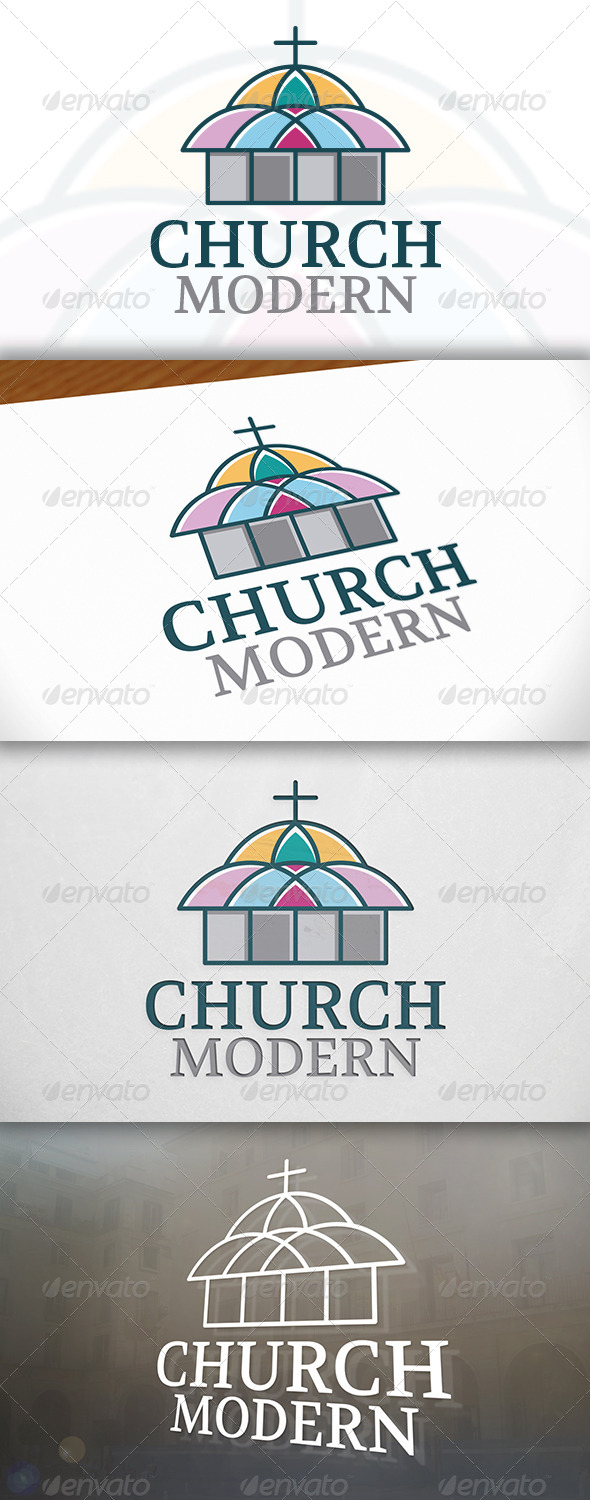 Color Church Logo - Buildings Logo Templates