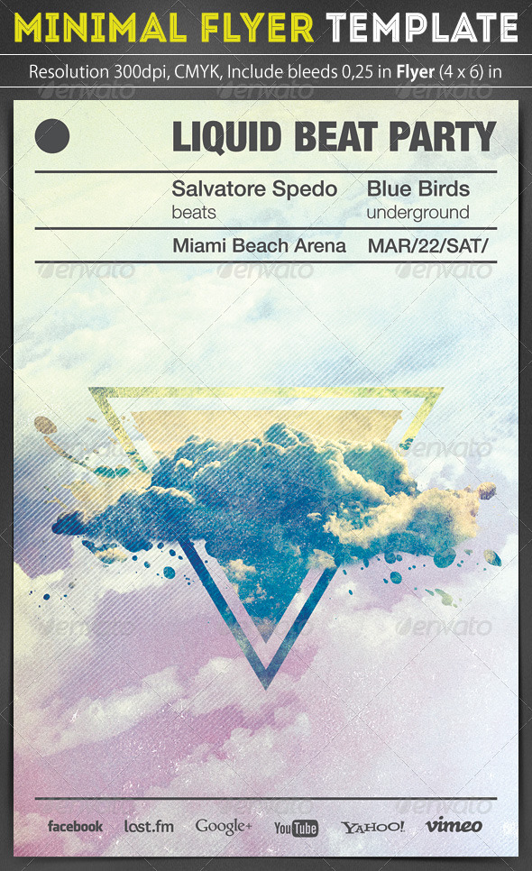 Minimal Flyer Template - Clubs & Parties Events