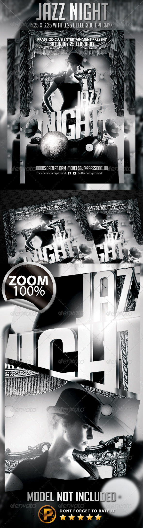 Jazz Night Flyer Template - Clubs & Parties Events