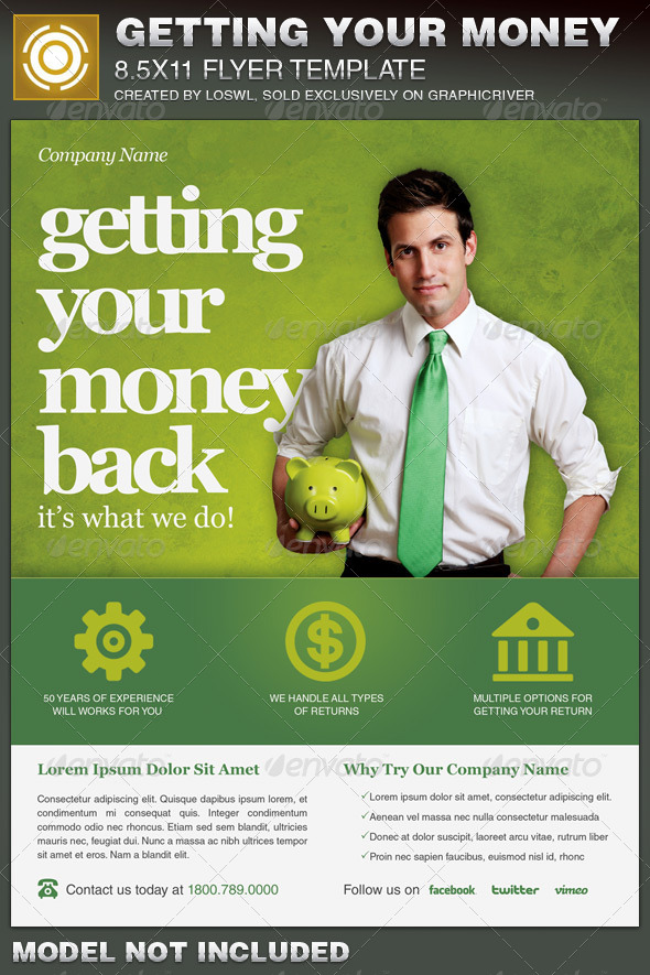 Getting Your Money Back Tax Flyer Template by loswl 