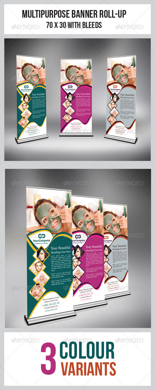 Multipurpose Business Roll-Up - Signage Print Templates