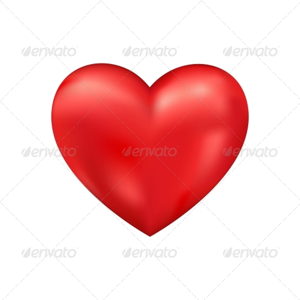 Shiny 3D Vector Heart - Valentines Seasons/Holidays