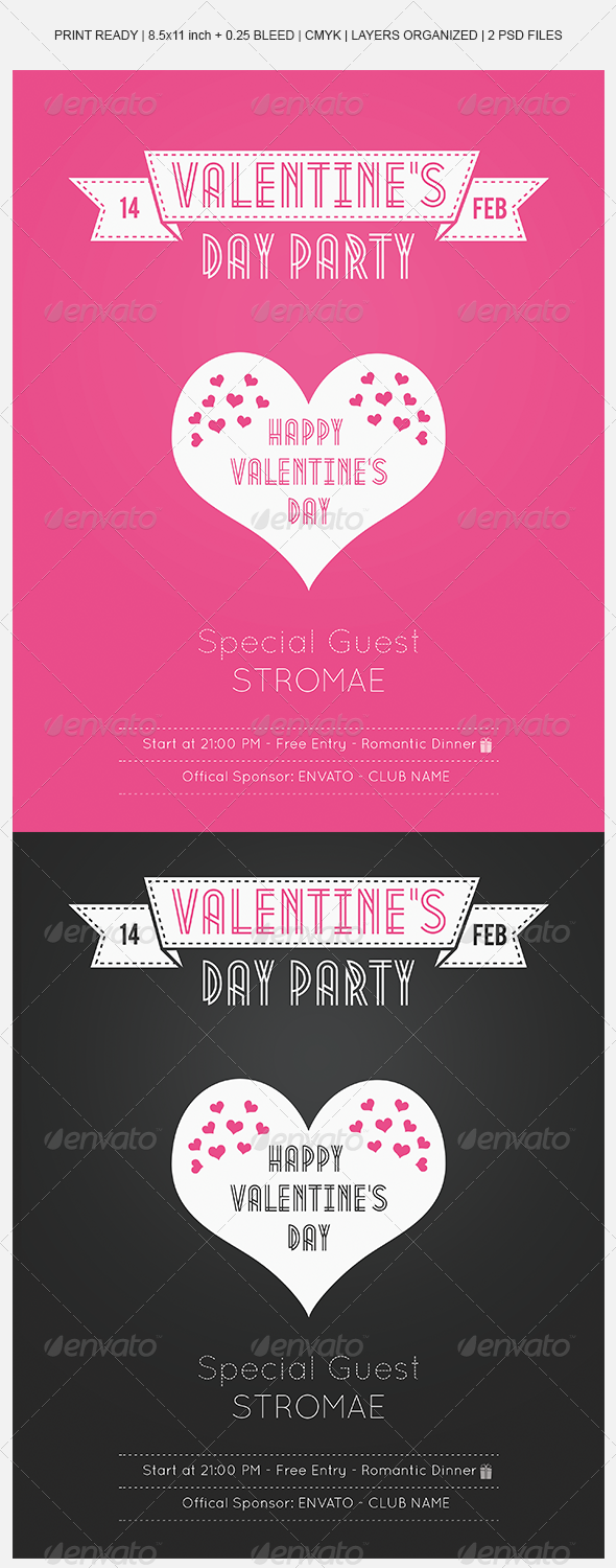 Valentine's Day Modern Flyer - Events Flyers