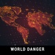 World Map Danger Red Light 4K - VideoHive Item for Sale