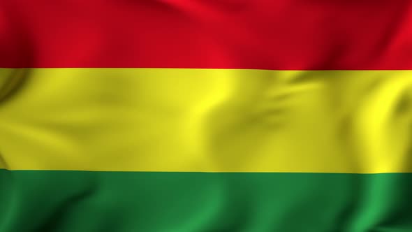 3D Animation Flag Waving in Slow Motion Fill Frame  Bolivia alt