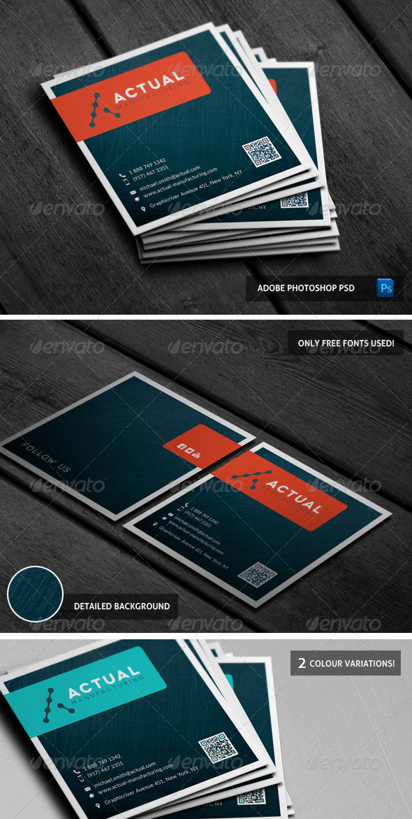 Square Brushed Metal Business Card - Business Cards Print Templates