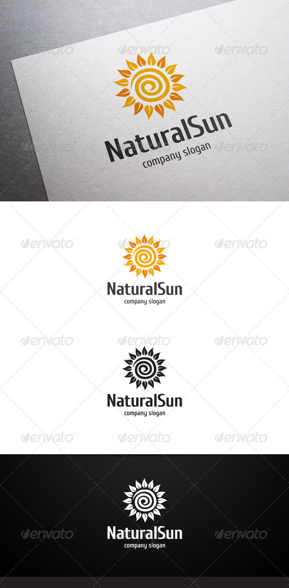 Natural Sun Logo - Nature Logo Templates