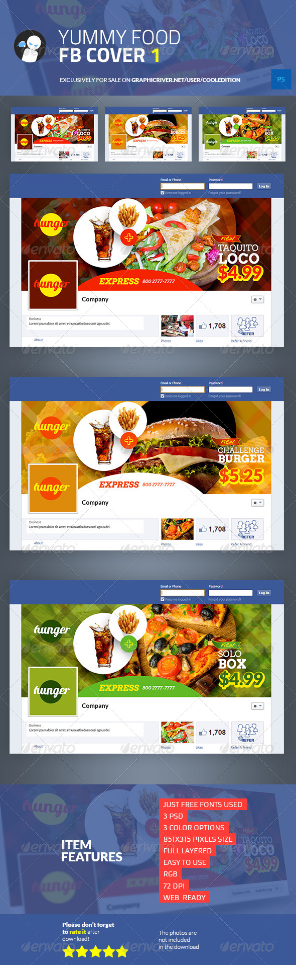 Yummy Food Facebook Cover 1 - Facebook Timeline Covers Social Media