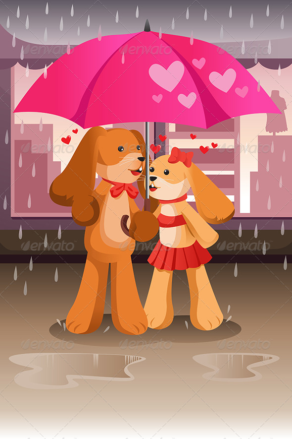 Dogs in Love - Animals Characters