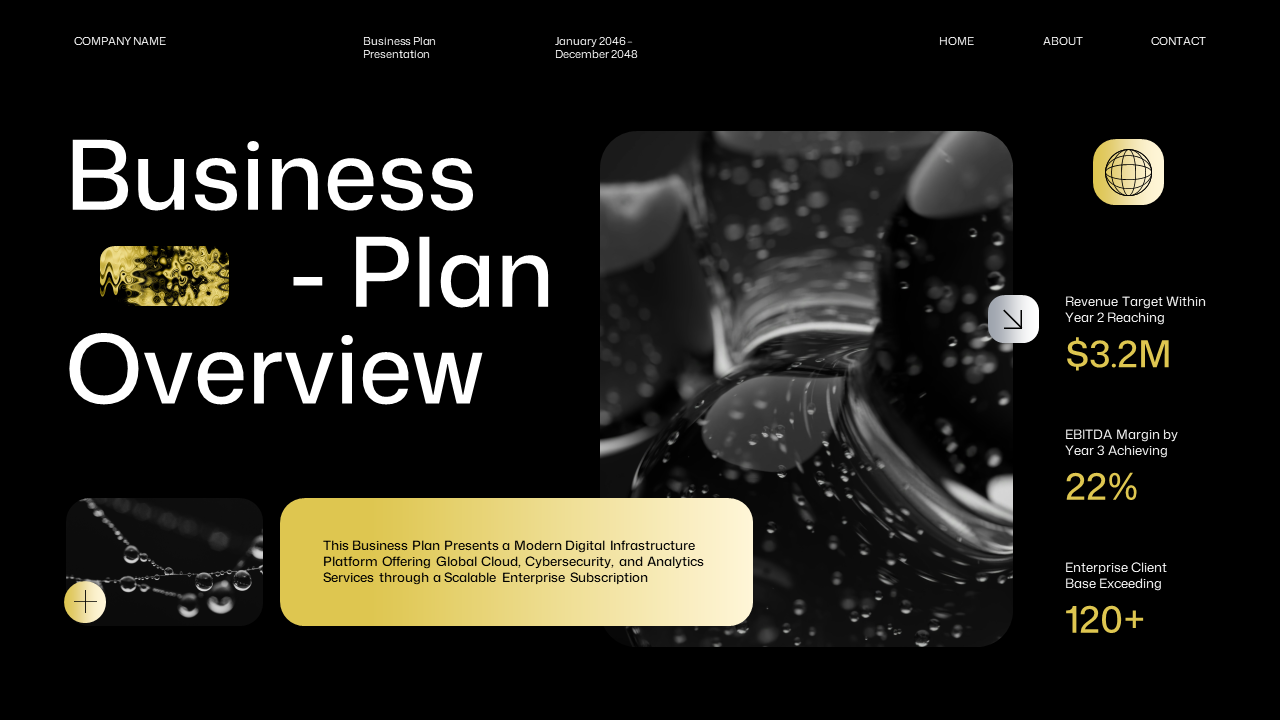 Black Yellow Modern Business Plan Presentation GSL, Presentation Templates