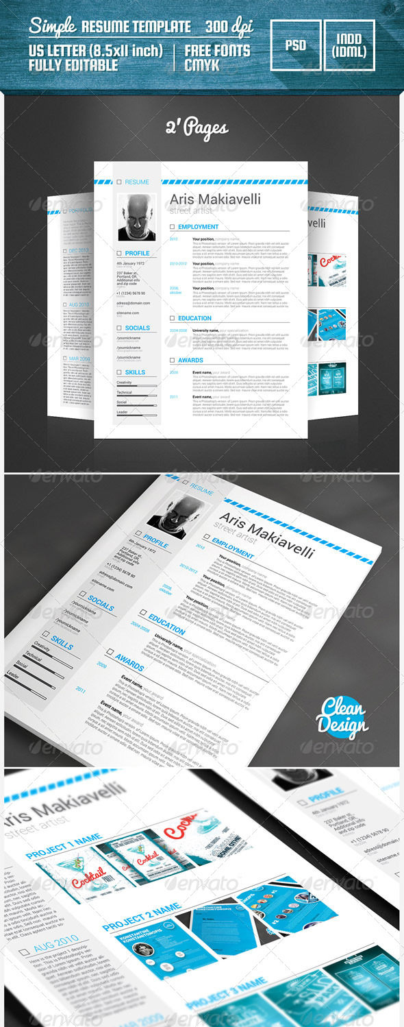 Simple Resume Template - Resumes Stationery