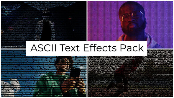 ASCII Look Text Effect Pack, After Effects Project Files | VideoHive