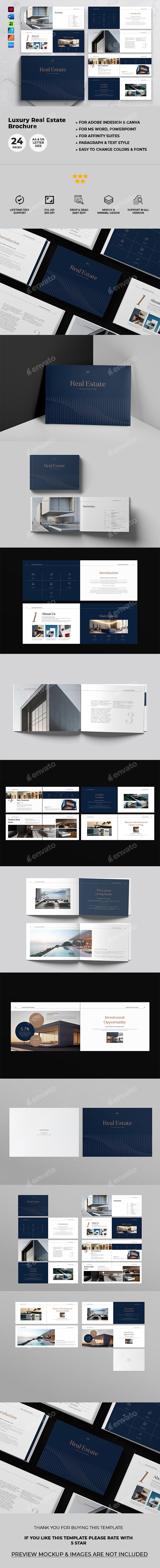 Luxury Real Estate Brochure Template Landscape