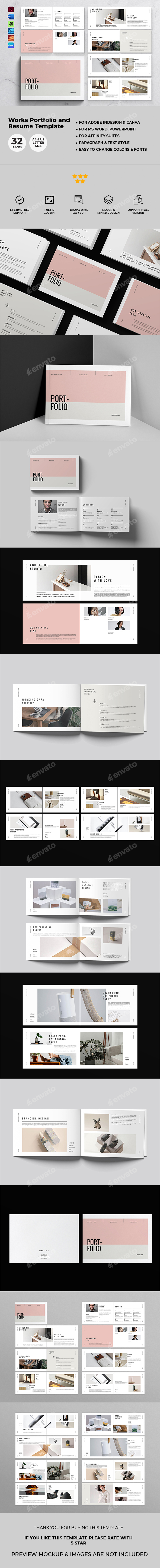 Works/ Portfolio and Resume Template Landscape