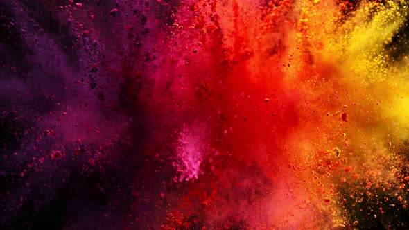 Super Slow Motion Shot of Color Powder Explosion Isolated on Black  Background at 1000Fps by crustoff