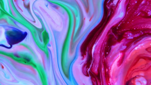 Hypnotizing In Detailed Surface Colorful Paint Spreads 11