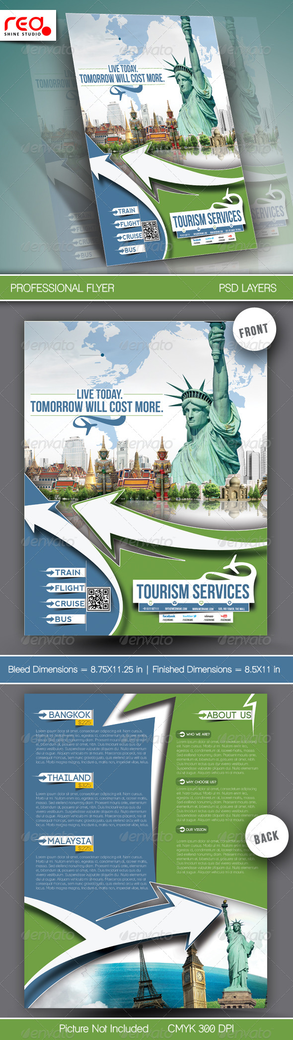 Travel Tours Flyer Template - Commerce Flyers
