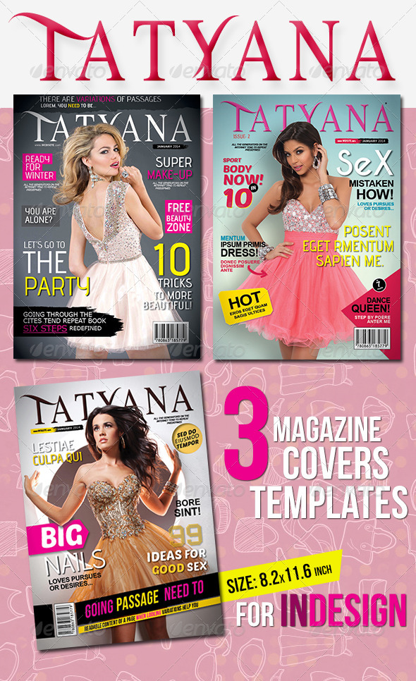 3 Magazine Covers - Magazines Print Templates