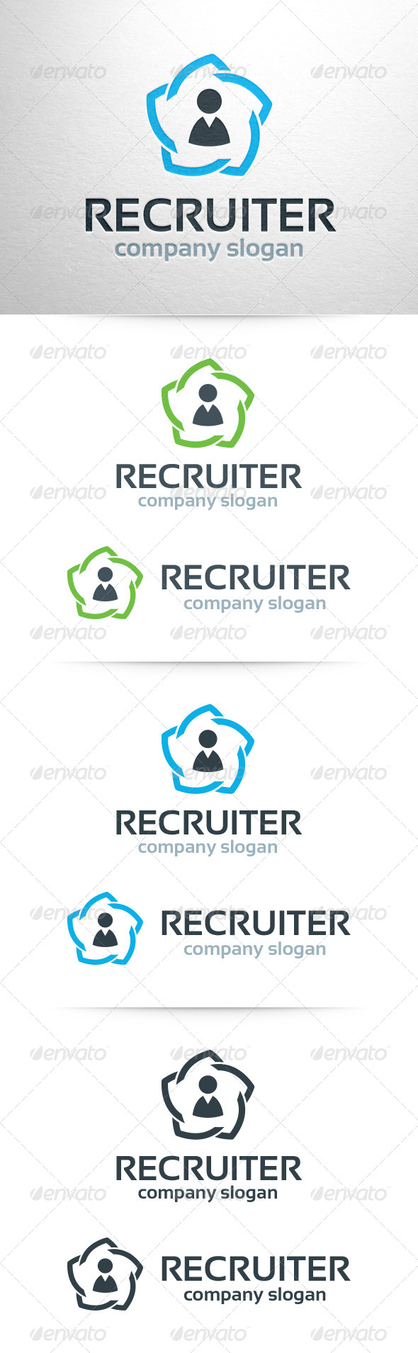 Recruiter Logo Template - Humans Logo Templates