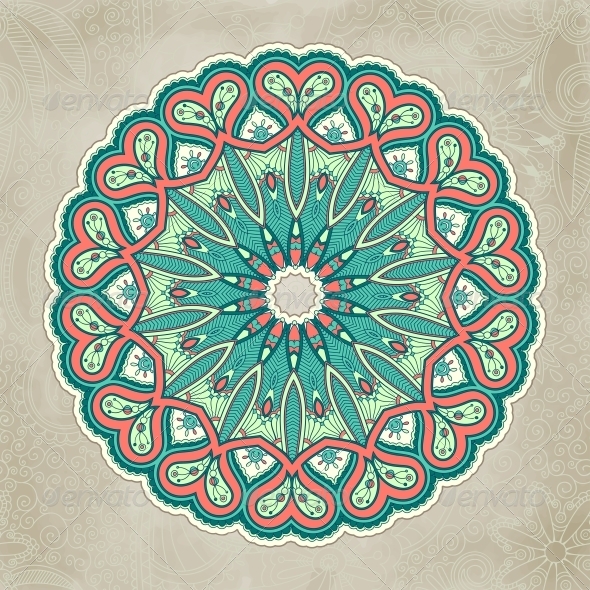 Ornamental Lace Pattern Circle - Decorative Symbols Decorative
