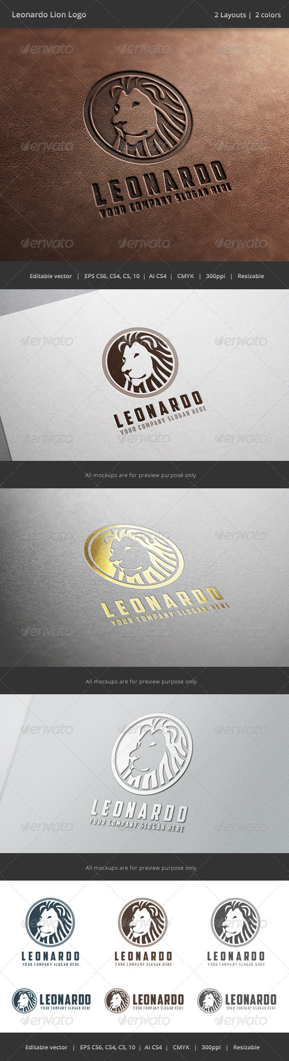 Leonardo Lion Logo