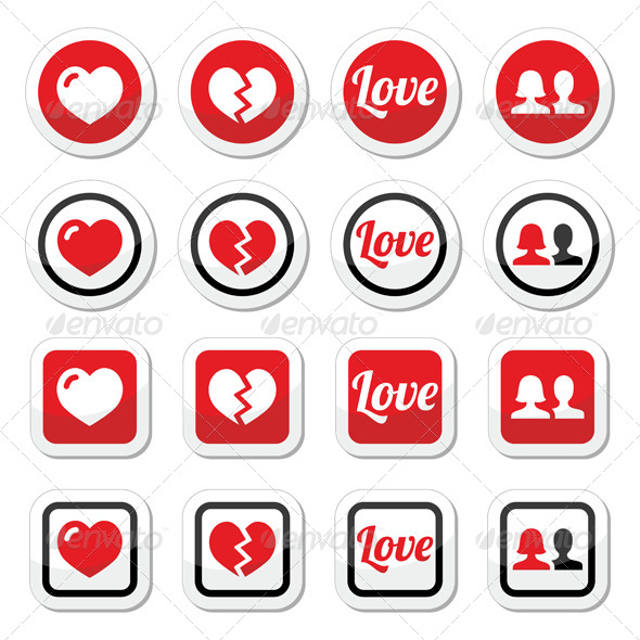Couple Icons for Valentine's Day - Valentines Seasons/Holidays